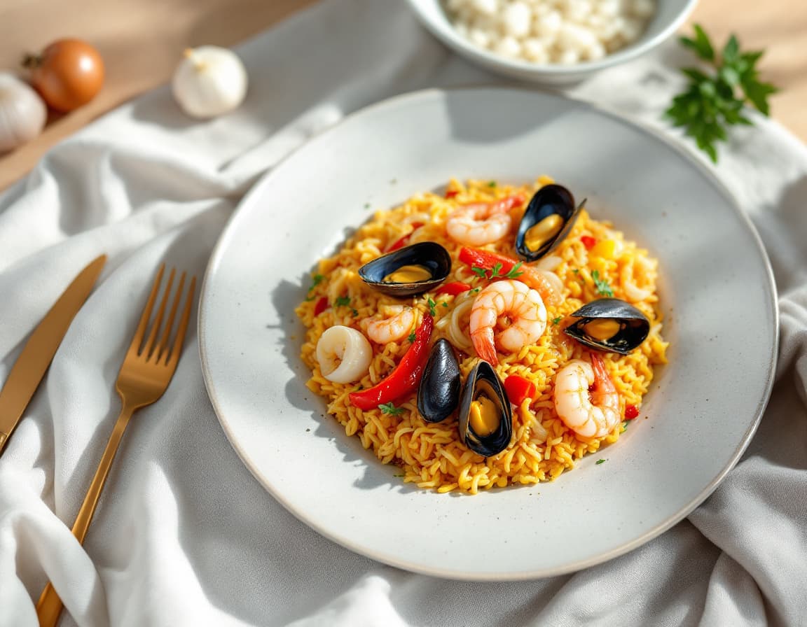 Authentic Spanish Seafood Paella
