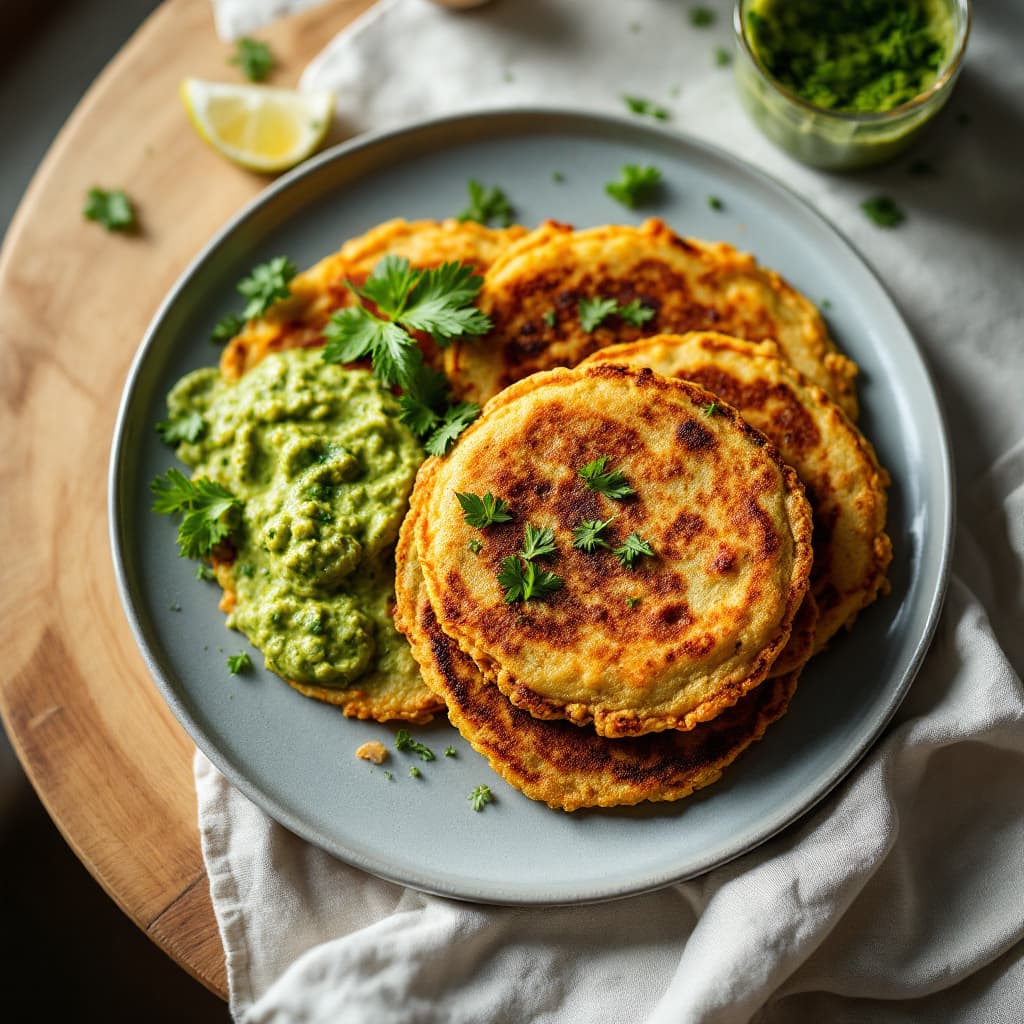 Besan Chilla with Coriander-Mint Chutney