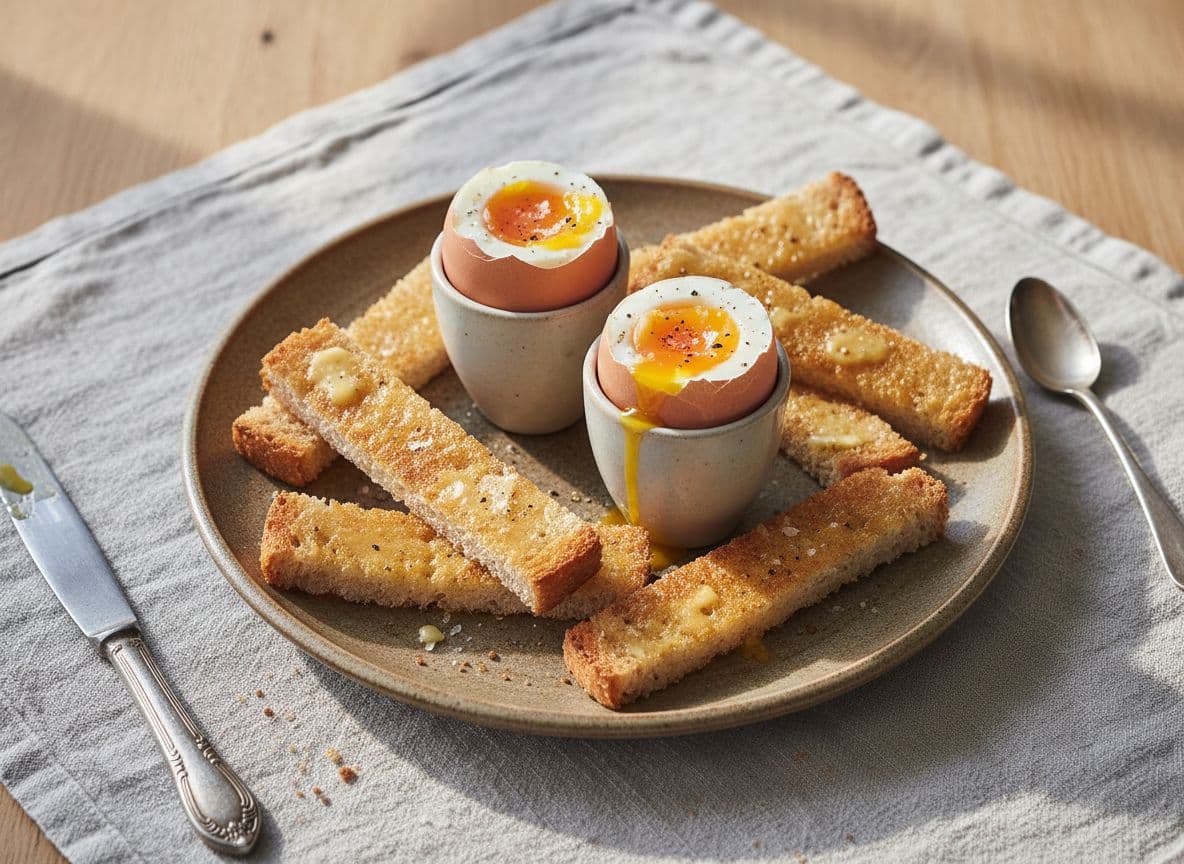 Boiled Eggs with Toast Soldiers