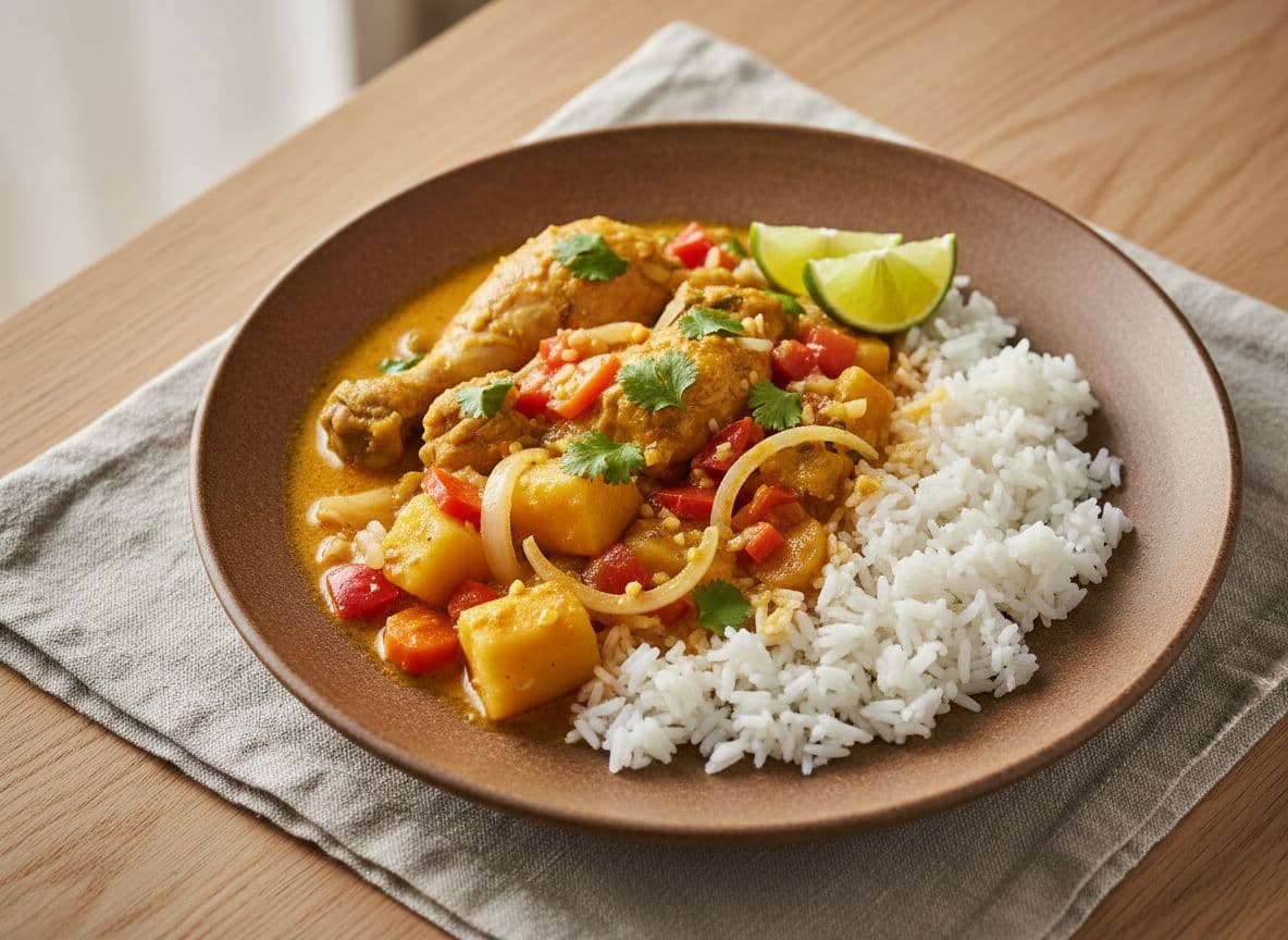 Brazilian chicken & cassava moqueca bowls