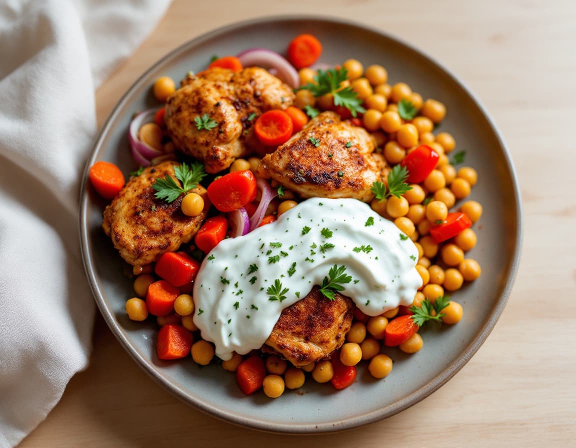 Chicken Shawarma Sheet Pan Dinner