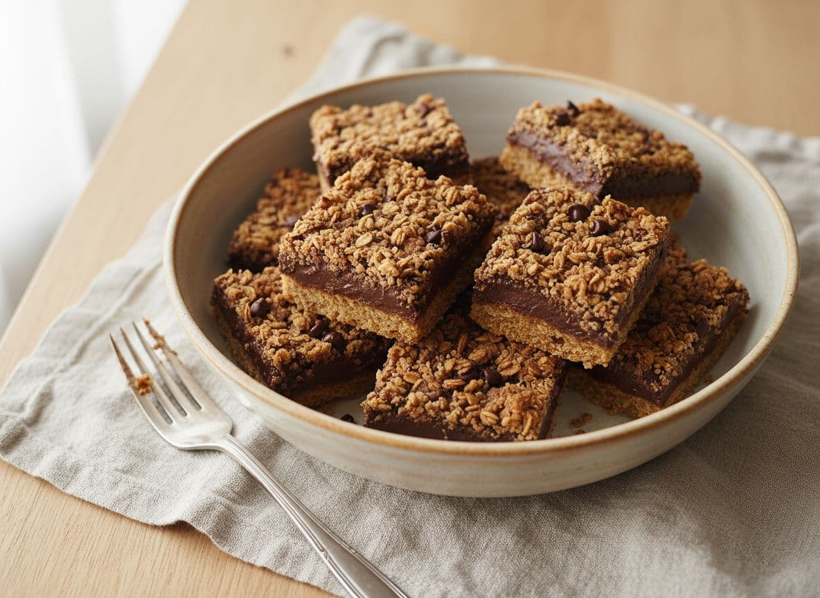 Chocolate Oatmeal Fudge Bars