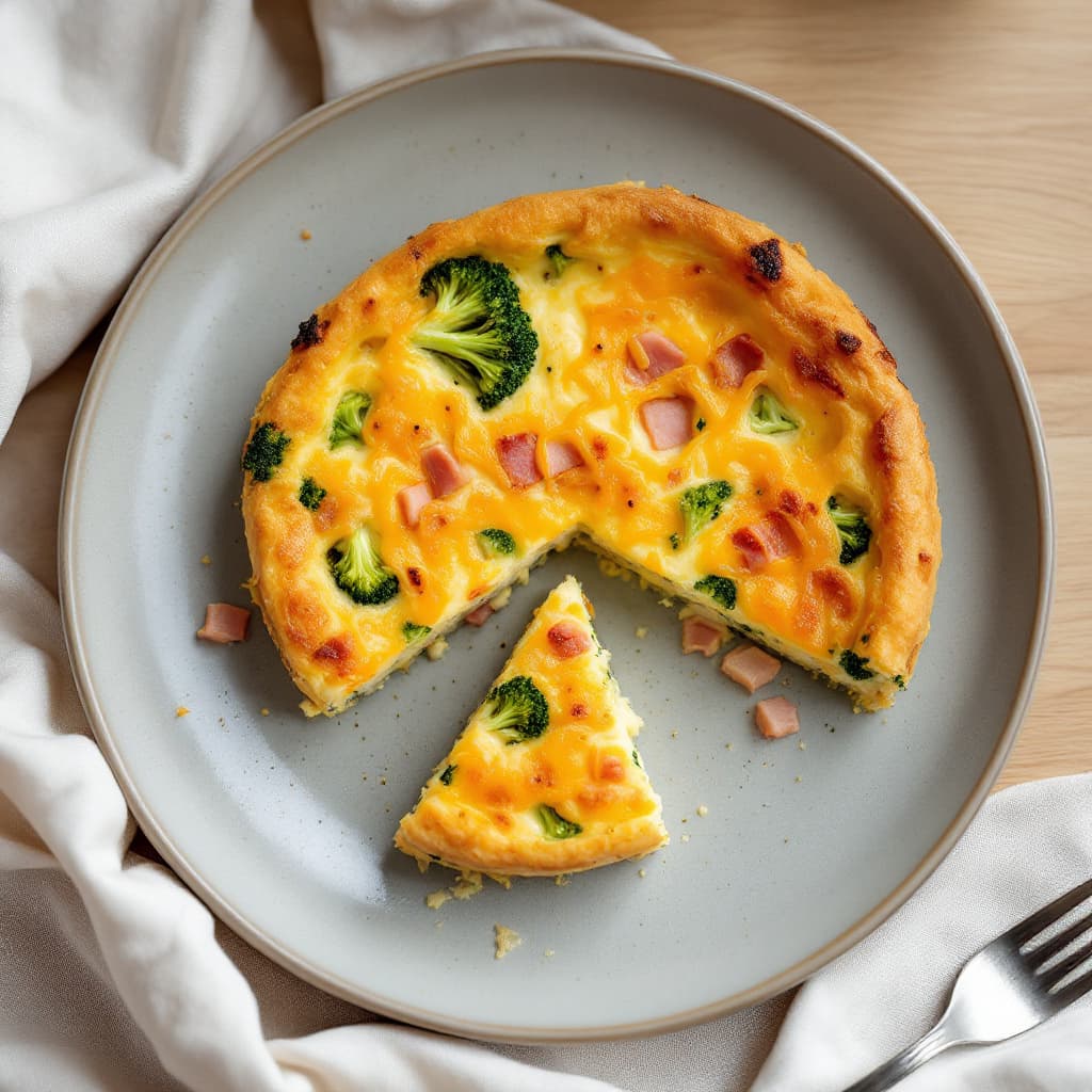 Crustless Ham and Cheese Quiche