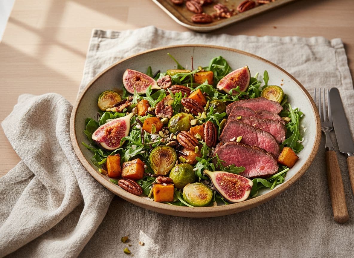 Fig and Steak Salad with Candied Pecans (Are You Figgin' Kidding Me?)