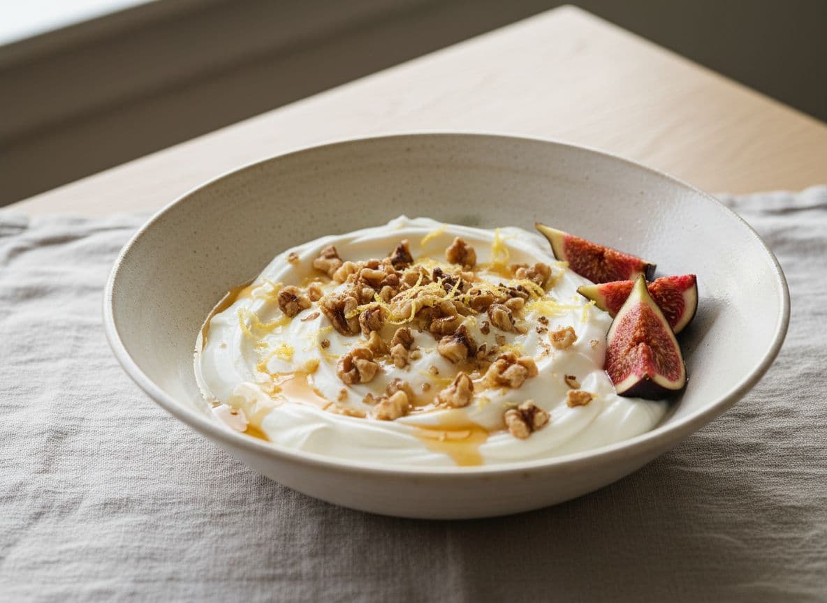 Greek Yoghurt Breakfast Bowl with Walnuts & Honey