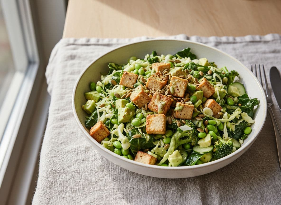 Green Vibes Chopped Salad with Tofu and Edamame