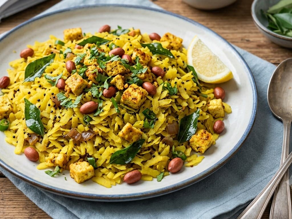 High-Protein Peanut & Tofu Poha