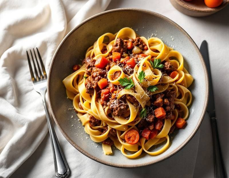 Italian beef ragu with pappardelle