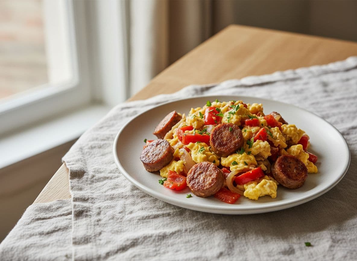 Italian Sausage & Pepper Breakfast Scramble