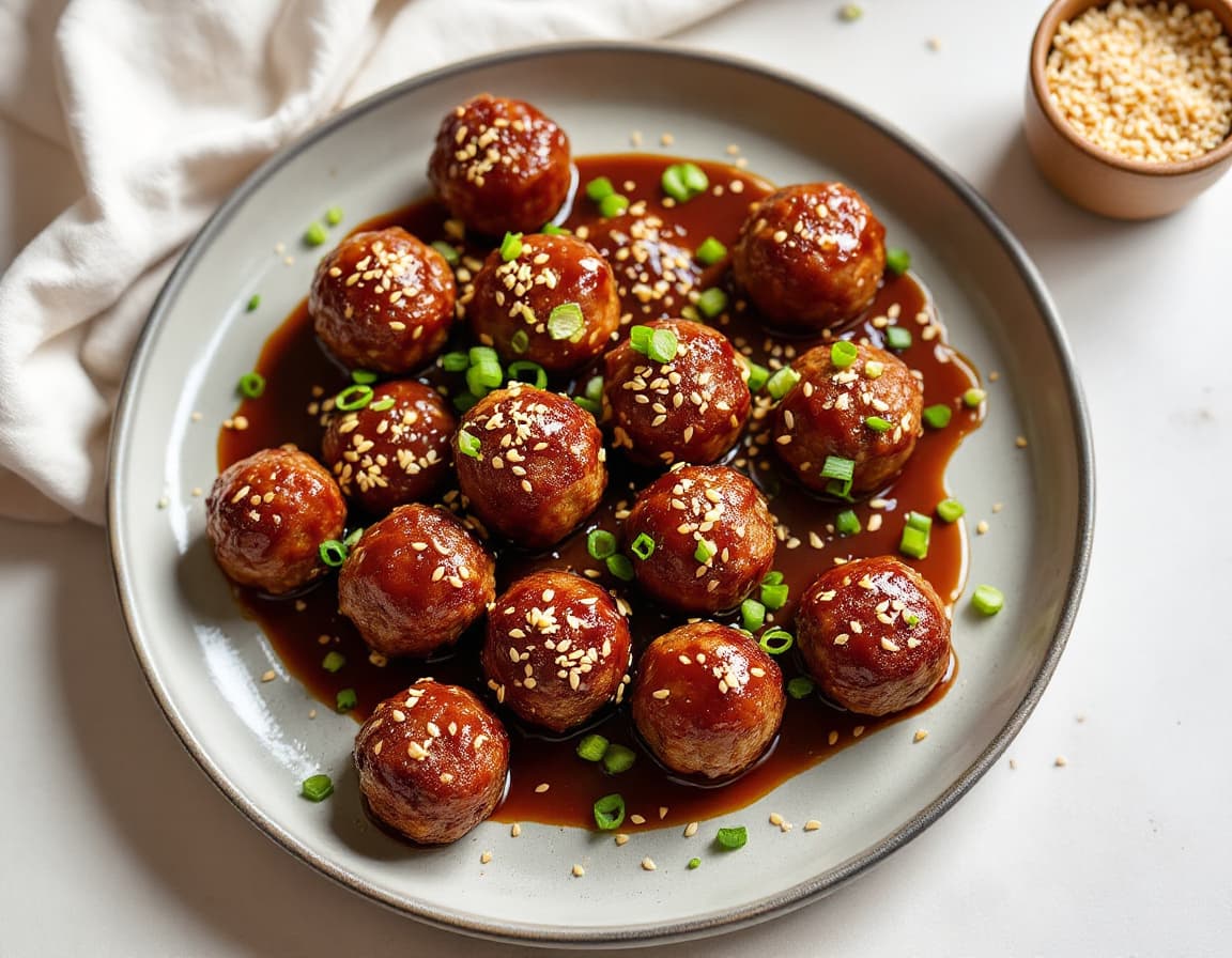 Mini Meatballs with Teriyaki Sauce