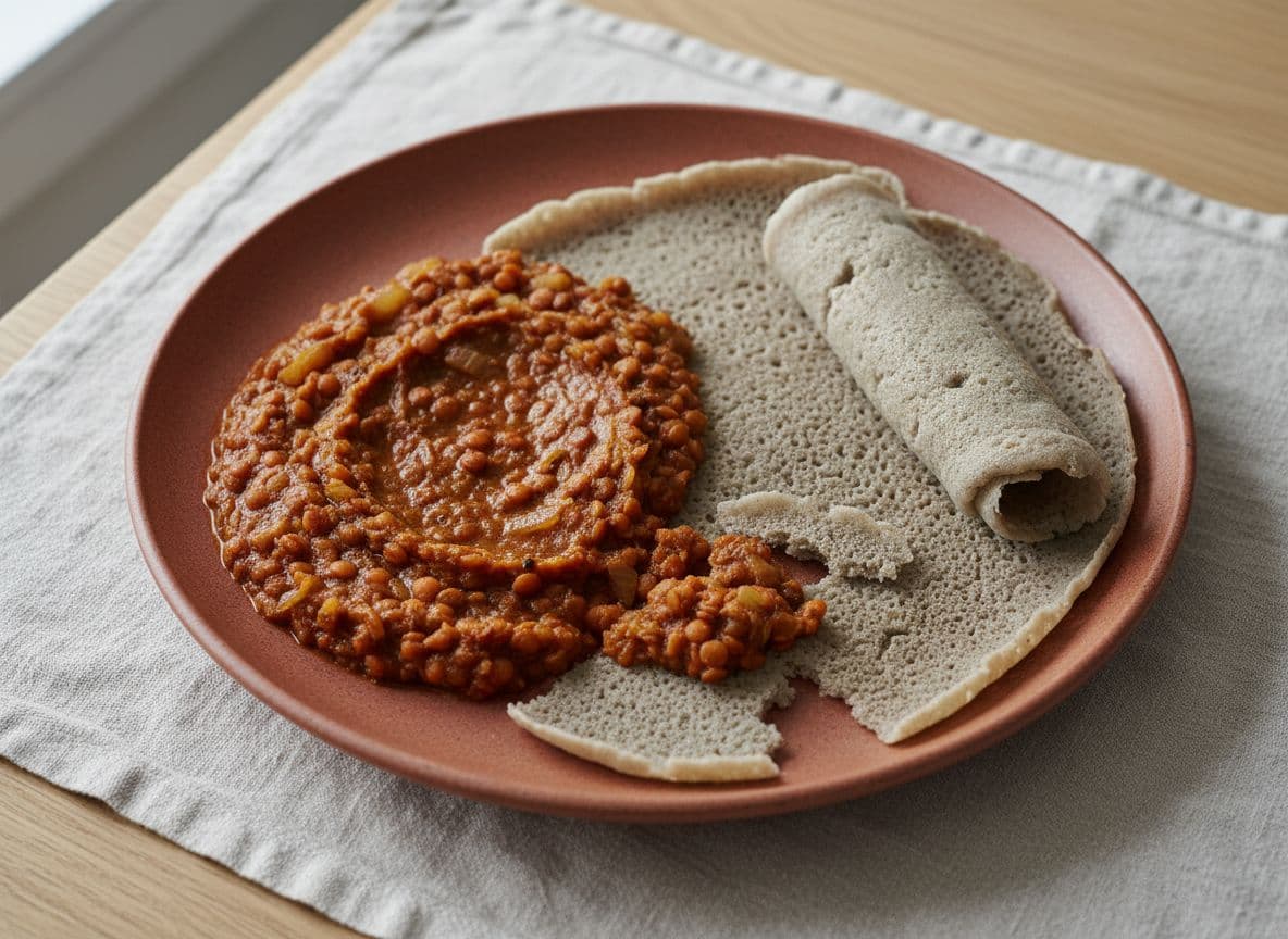 Misir Wot with Injera