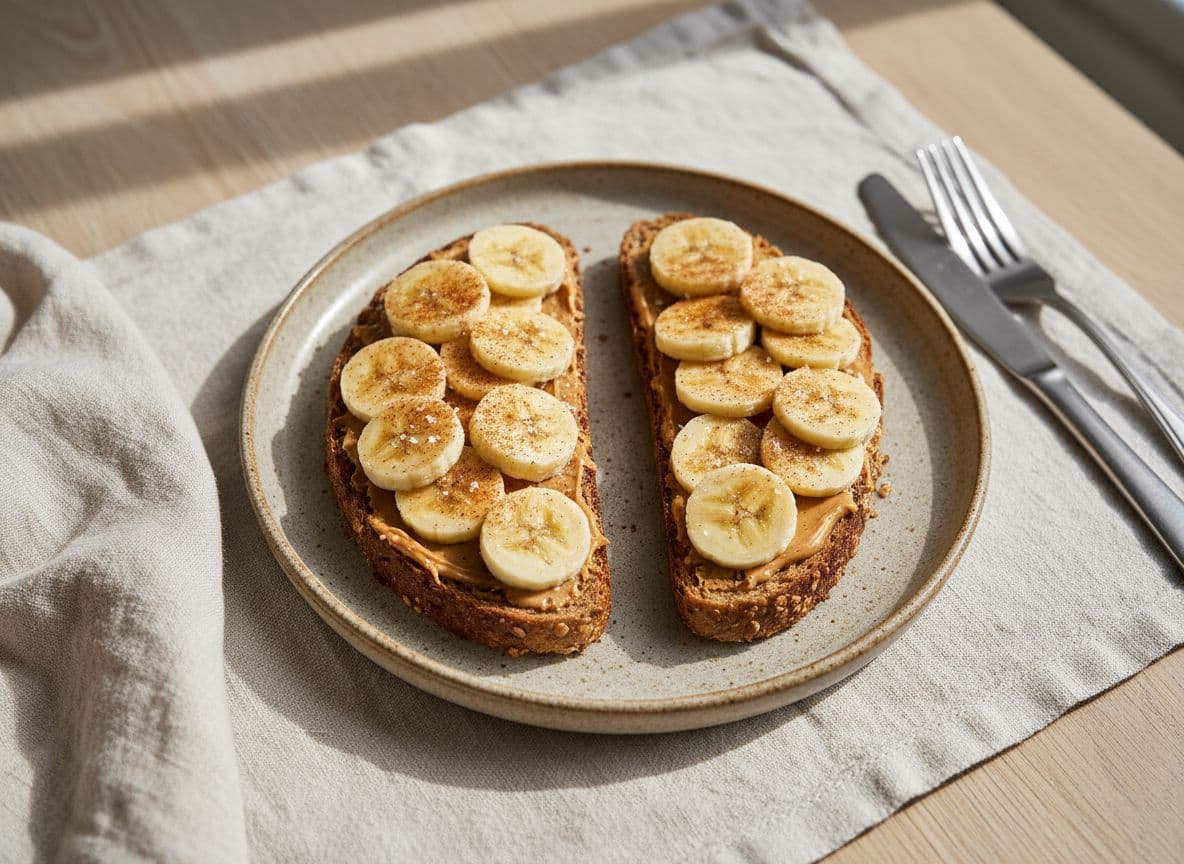 Peanut Butter and Banana on Wholegrain Toast