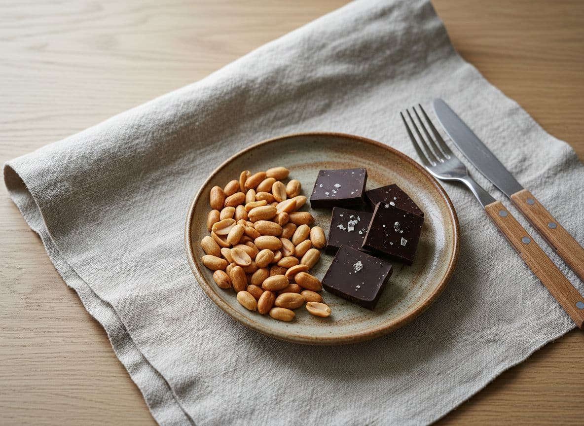 Roasted Peanuts and Dark Chocolate