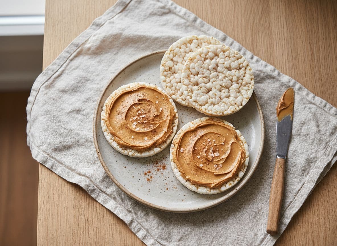 Rice Cakes with Peanut Butter