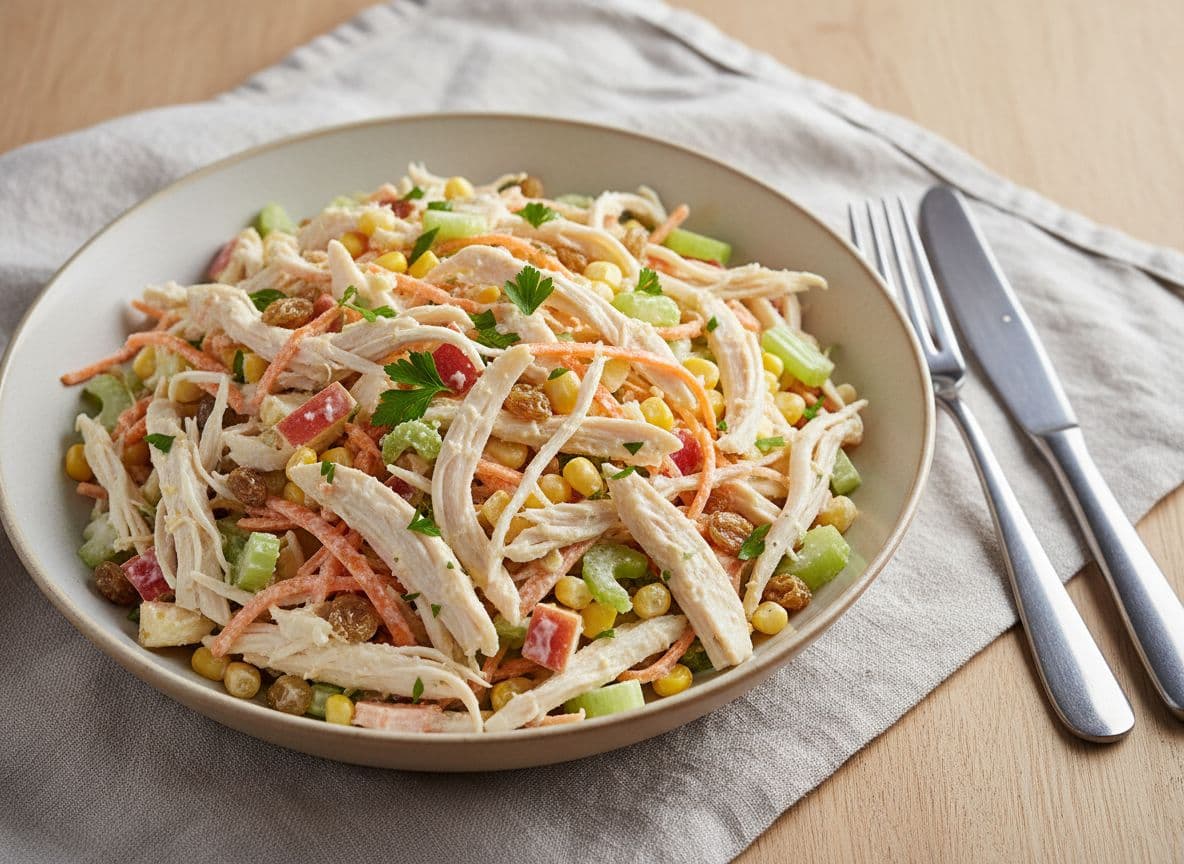 Salpicão de Frango (Brazilian Chicken, Apple and Carrot Salad)