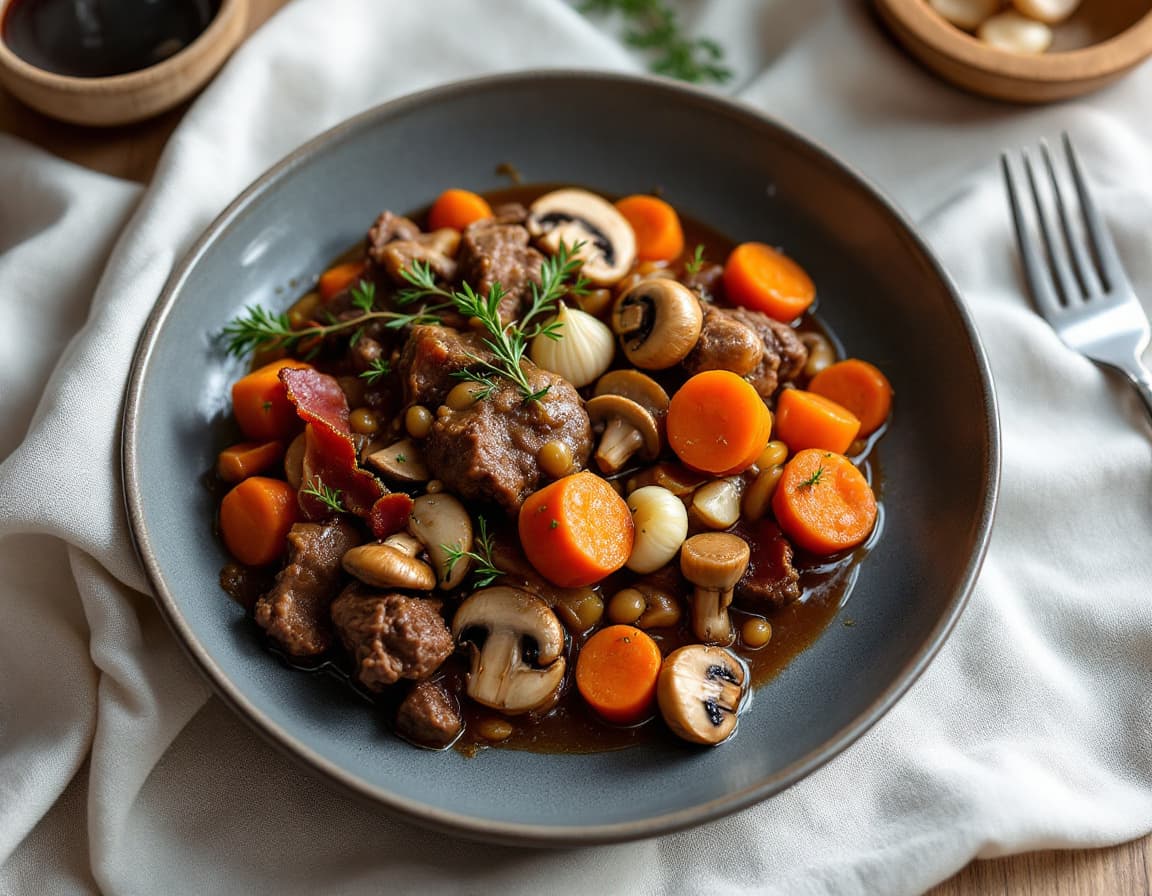 Slow Cooker Beef Bourguignon