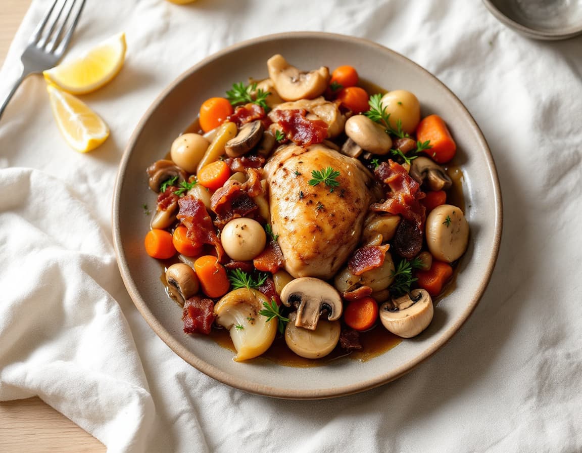 Slow Cooker Coq au Vin