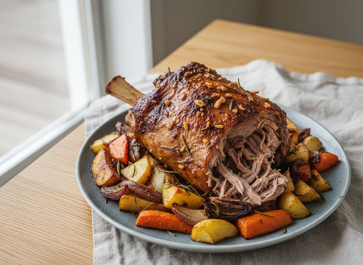 Slow-Roasted Lamb Shoulder with Rosemary and Root Vegetables