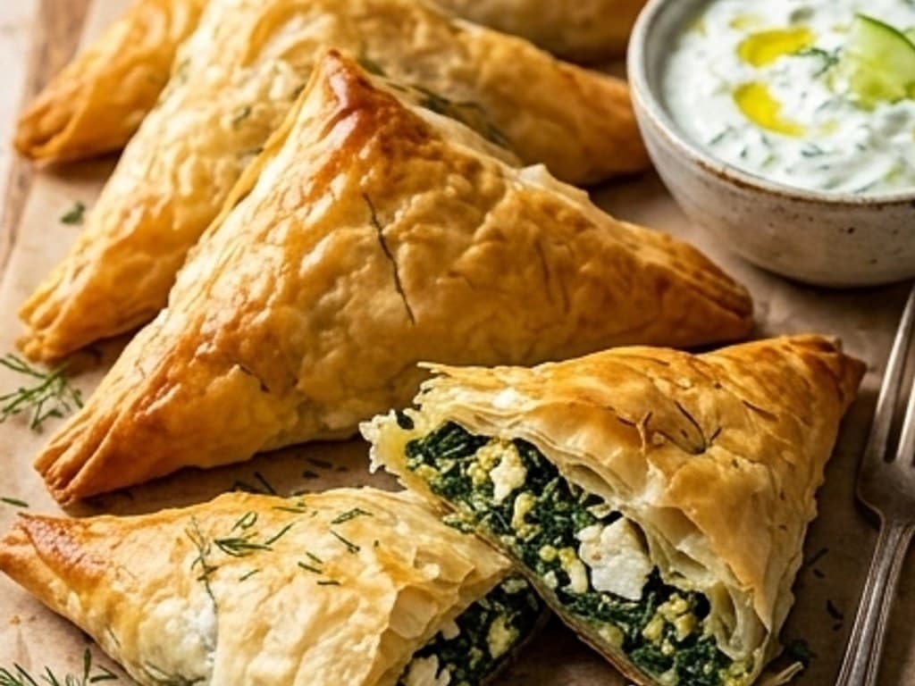 Spinach & Fetta Spanakopita Triangles