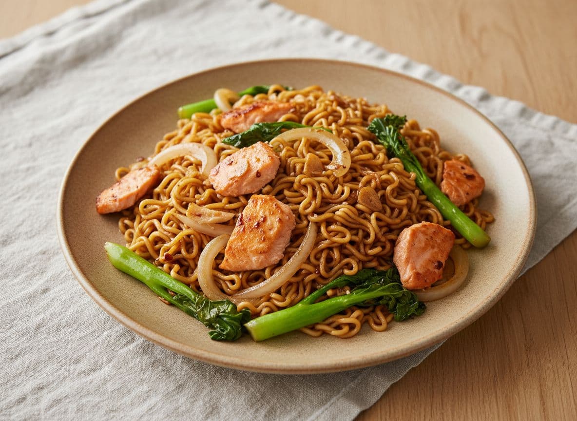 Teriyaki Salmon Noodles
