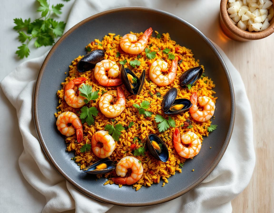 The most AMAZING 20 Minute Seafood Paella