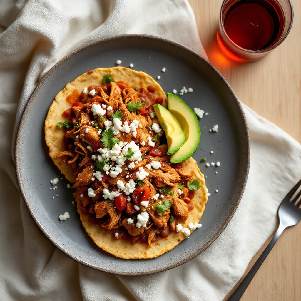 Tinga de Pollo Tostadas