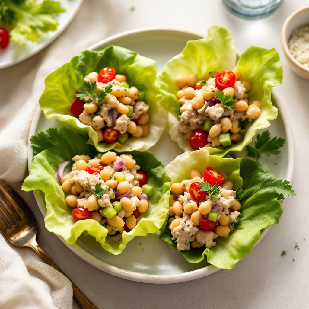 Tuna and White Bean Salad Cups