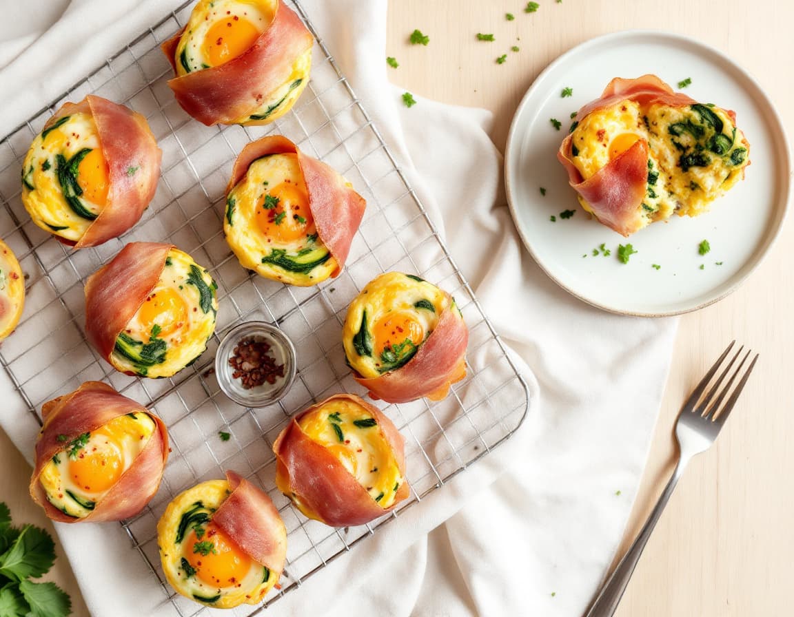Zucchini and Prosciutto Egg Muffins